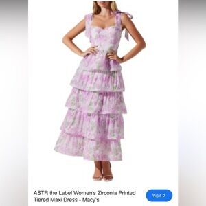Astr The Label Zirconia Tiered Maxi Dress